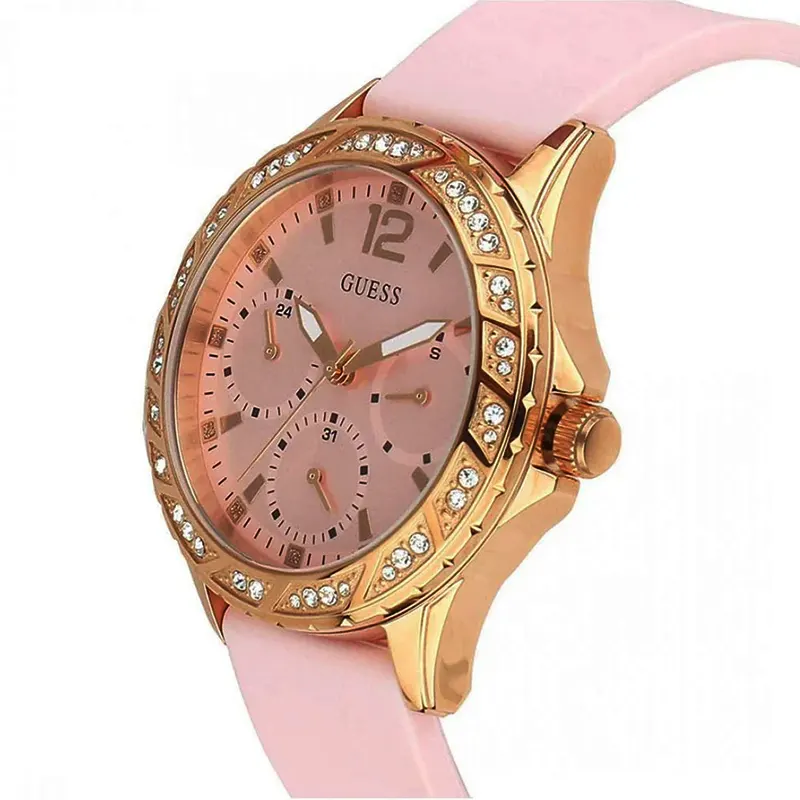 Guess Solar Multifunction Pink Ladies Watch- W1135L2